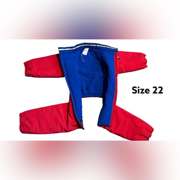 Muttluks Dog Snowsuit, size 22. Fit my medium size dog, 40 lbs.